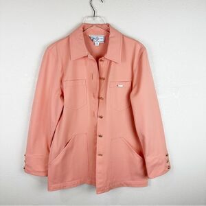 St. John Sport Coral Button Down Jacket Coat Medium